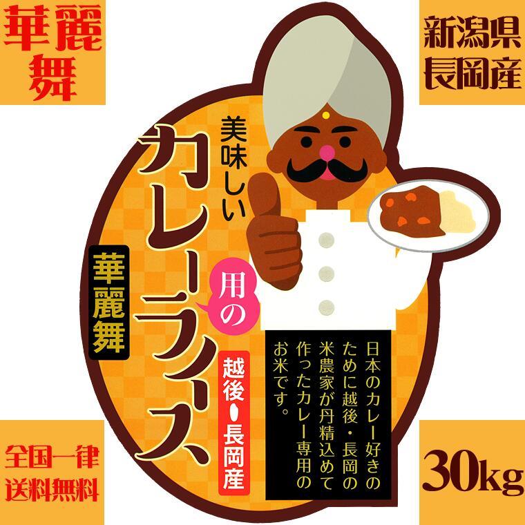 《カレー専門店用》新潟県長岡産美味しいカレー用のライス（令和4年産）30kg　