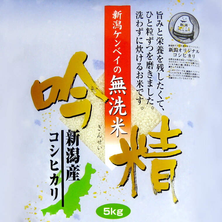 お米 5kg 《 無洗米 》 新潟県産 コシヒカリ 5kg （ 令和5年産 ）【 送料無料 】