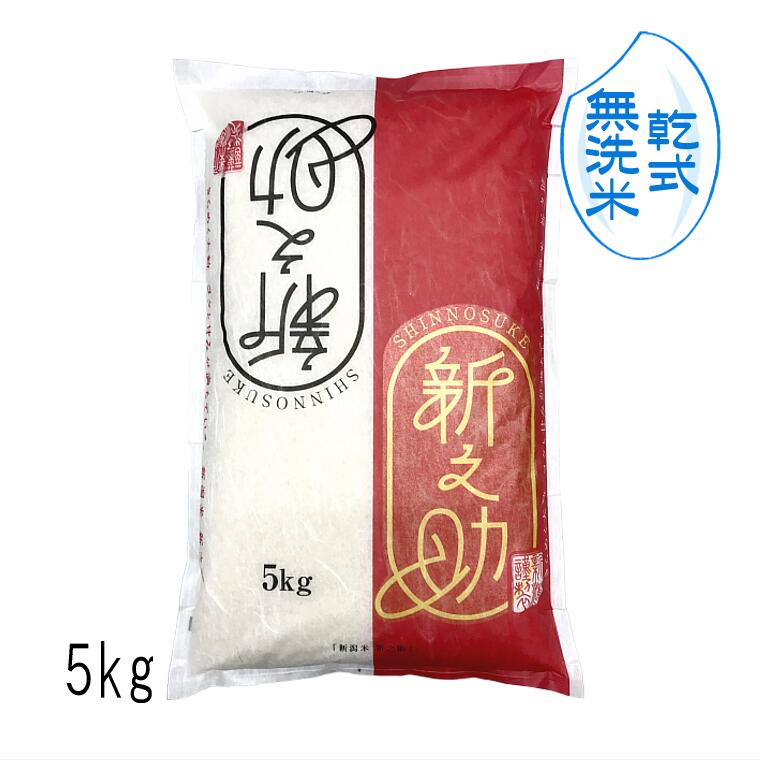 無洗米 （ 乾式 ） 新之助 新潟米（ 令和5年産 ） 5kg 【 送料無料 】