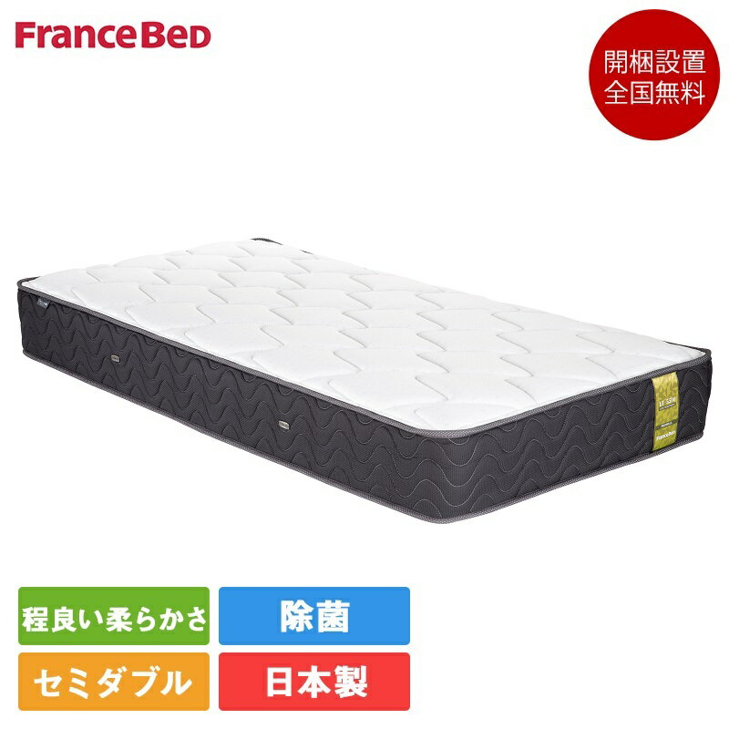 フランスベッド マットレス セミダブル LT-5500α ミディアムソフト | 正規品 lt-5500 lt-5500α プロウォール ベッド ベッドマット ベッドマットレス セミダブルマットレス セミダブルマット セミダブルサイズ キュリエス・エージー マットレス LT5500