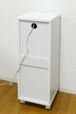 \300円引きクーポン進呈/スリムワゴン 25cm幅送料無料 2口コンセント付きのスリムワゴン♪ 52874 コンセント付き 収納 洗面所 キッチン シンプル 隙間収納