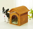 【楽天ランキング1位受賞】犬用品 犬小屋・ケージ・ゲート ハウス・犬小屋 籐 ペットハウス R-283 完成品ラタン 今枝商店 リビングに置ける本格犬小屋!籐 ...