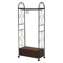 【ランキング獲得】収納家具 本棚 ラック カラーボックス アイアンシリーズ ハンガーラック75×172cm 引出し2杯付引き出し2杯付きでとっても便利です!KHR-3160BR ハンガーラック 収納 ラック ハンガー 棚付き 衣類収納 コートハンガー 衣類掛け