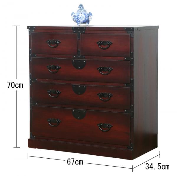 【楽天ランキング受賞】収納家具 タンス チェスト 民芸調 引出箪笥 完成品カタログ通販で実績多数!民芸調の伝統美 和家具 [2]