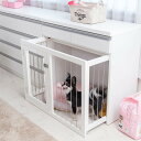 【ランキング1位受賞】 犬用品 犬小屋・ケージ・ゲート ケージ スタイリッシュデザイン幅90cmスライド式ペットケージ【すむぺっと】カウンター下収納シリーズ ケ...