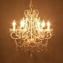 \300円引きクーポン配布/ 【ランキング獲得】 6灯シャンデリア エマ67B308888K-cream 67B308888K-darkgold 軽量 豪華 お...