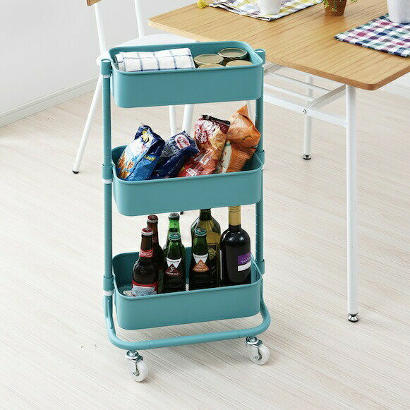 ＼300円引きクーポン進呈／ キャスター付頑丈バスケットワゴン インテリア・寝具・収納 収納家具 キッチン収納 キッチンワゴンFL-1102 ワゴン キッチン キャスタ− お洒落 可愛い 収納