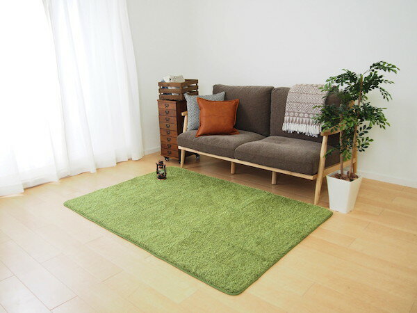 ＼本日300円クーポン配布/ ふっくら贅沢な芝生風ラグ ウレタン入り 滑りにくい加工 「シーヴァ」 直径約185cm カーペット マット 畳 カーペット ラグ 丸型240622940 ラグ カーペット 芝生 自然 緑 グリーン アウトドア 子供 [2]