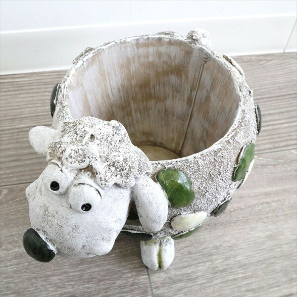 インテリア小物 置物 花瓶 プランター(鉢カバー) アニマル 完成品1801HUN016/1801HUN015 鉢カバー 植木鉢 プランター ブタ ヒツジ ディスプレイ [2]