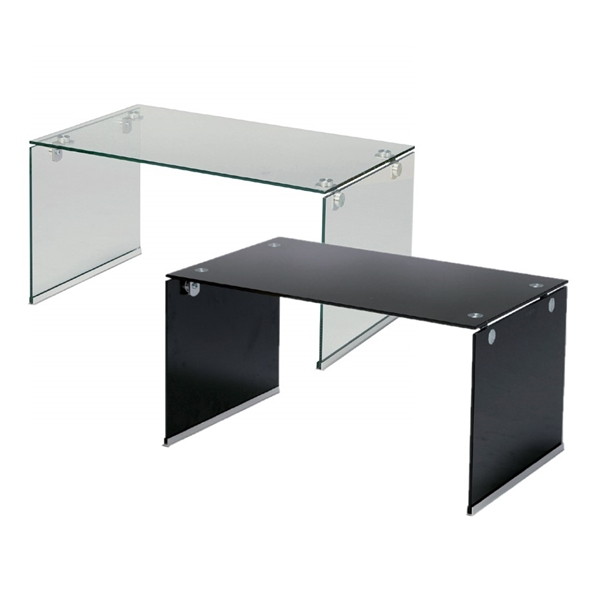 \本日300円クーポン配布/ガラステーブルS 幅76? テーブル センターテーブル ローテーブルPT-28 スタイリッシュ クール 強化ガラス ブラック クリア...