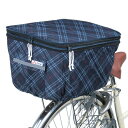 自転車・サイクリング 自転車用アクセサリー かご・バスケット 2段式 後カゴカバー 両開き ネイビーチェック KW-266NC803715 かごカバー 後ろ カ...