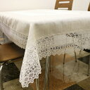 \スーパーセール値下げ/レーステーブルクロス 100cm×150cm バラ刺しゅう幅広レース 配膳用品・キッチンファブリック テーブルクロス397-08 レース...