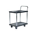 \300円引きクーポン配布/ 【ランキング1位獲得】 静かな樹脂台車 2段 150kg DIY・工具 物流・運搬器具 台車M5-MGKBO0011 荷台 カート...