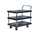 \300円引きクーポン配布/ 【ランキング1位獲得】 静かな樹脂台車 3段 300kg DIY・工具 物流・運搬器具 台車M5-MGKBO0014 荷台 カート...