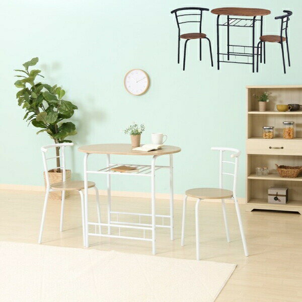 \本日300円クーポン配布/ダイニング 3点セット 棚付き テーブル ダイニングテーブル19361 19360 シンプル コンパクト 作業スペース 在宅 モダン...