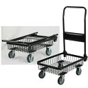 DIY・工具 物流・運搬器具 台車 折りたたみバスケット台車BCO-7236 台車 カート 荷台 大掃除 買い物 カゴ ブラック 折りたたみ コンパクト アウト...