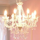 ライト・照明器具 天井照明 シャンデリア LEDライト付 プリンセス ホワイトお手軽シャンデリア 8灯SA-67F308309K-8 エレガント 高級感 ヨーロ...