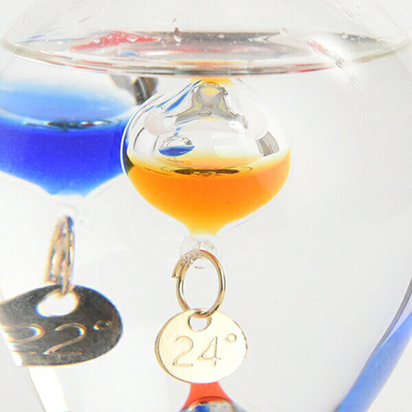 ＼本日P6倍!300円クーポン/ガラスフロート温度計 電球 Fun Science 温度計 湿度計333-208 プレゼント お祝い 置物 オブジェ インテリア 小物 おしゃれ [2]