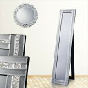 \300円引きクーポン配布/スタンディングミラー 鏡 スタンドミラー81008 81015 完成品 クロシオ 高級感 キラキラ エレガント 店舗 姫系 アクセン...