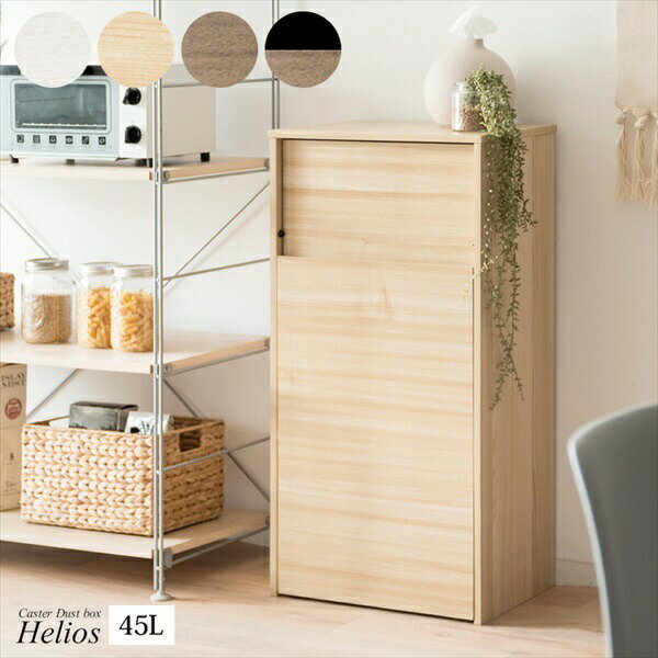 【ランキング受賞】 ゴミ箱 キャスターダストボックス Helios（ヘリオス）幅45cm 45LDB-F1100 ゴミ箱 蓋つき おしゃれ スタイリッシュ リビング キッチン ダイニング ダストボックス
