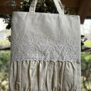 \300円引きクーポン配布/フルーレット ギャザートート バッグ レディースバッグ トートバッグwk3260-g9 刺繍 レース エレガント 高級感 アンティーク風 かわいい ヨーロピアン(4)