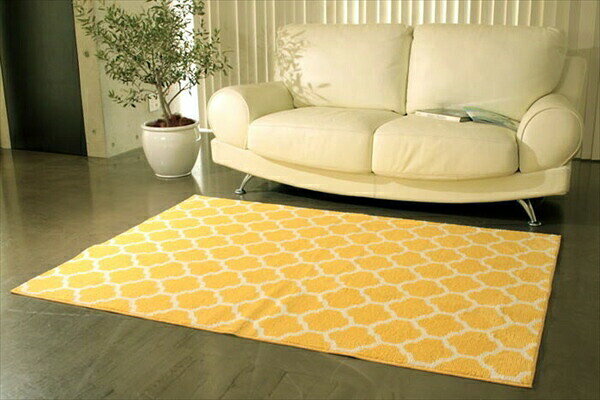 ＼最大80%OFF!SALE値下/モロッカン柄 ラグ 「エリプス」130×185cm カーペット マット 畳 カーペット ラグ31699200051 31699200020 グリーン イエロー 洗濯 ふわふわ [2]