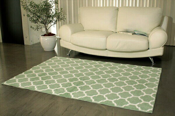 ＼最大80%OFF!SALE値下/モロッカン柄 ラグ 「エリプス」130×185cm カーペット マット 畳 カーペット ラグ31699200051 31699200020 グリーン イエロー 洗濯 ふわふわ [3]