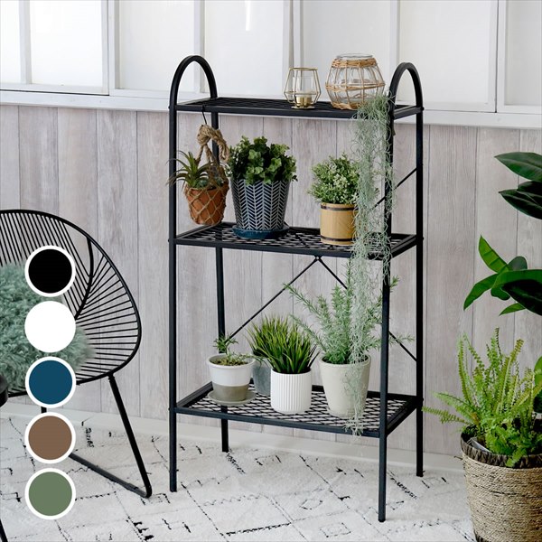 \本日300円クーポン配布/オープン3段ラック「TWILL」 エクステリア ガーデンファニチャー ガーデンファニチャー その他TW002 ラック シェルフ 棚 ...