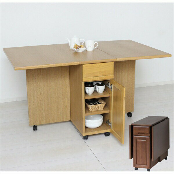 \本日300円クーポン配布/Tバタ テーブルワゴン テーブル ダイニングテーブル82310 82311 テーブル デスク ワゴン 1台3役 引き出し 収納 ダイ...