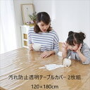 \スーパーセール値下げ/ 汚れ防止透明テーブルカバー 2枚組 120×180cm 配膳用品・キッチンファブリック テーブルクロスa32929 FL-3246 テ...