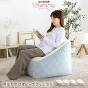 大人かわいいインテリア 背もたれ付きビーズソファ 「Chammy -チャミー」 ビーズクッション クッションSH-07-OKBKS 四角形ビーズクッション ダイ...