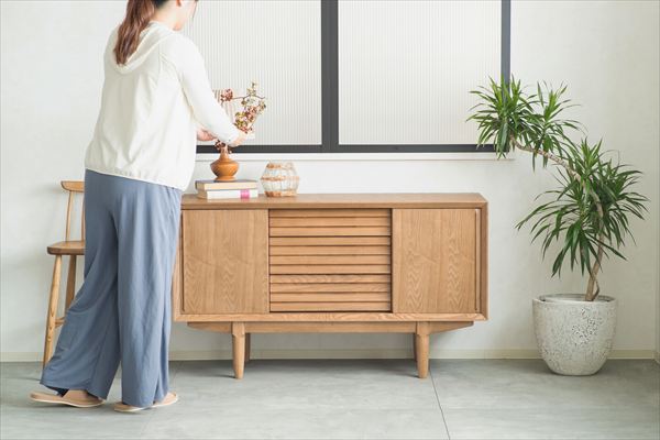 ＼本日P15倍300円クーポン／ ienowa サイドボード ベルヘ 120cm 収納家具 キャビネ...