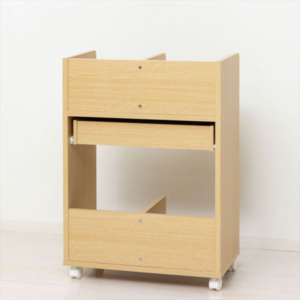 子供部屋用インテリア 寝具 収納 収納 ランドセルラック コンパクト ランドセル収納ワゴン12154 12155 入学 入園 進学 片付け 知育 ランドセル 学用品 子供部屋 リビング スタディ 新生活 ナチュラル ブラウン 男の子 女の子 学童 学生 新一年生 [3]