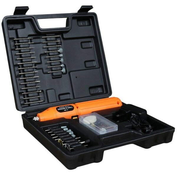 DIY 工具 エア工具本体 穴あけ 締付工具 エアドリル 充電式グラインダー ドリル セットa36151 FL-3773 全60種ビット・パーツ付き 穴あけ 研磨 プラモデル メンテナンス 彫刻 切削 研磨 バリ取り 面取り サビ取り