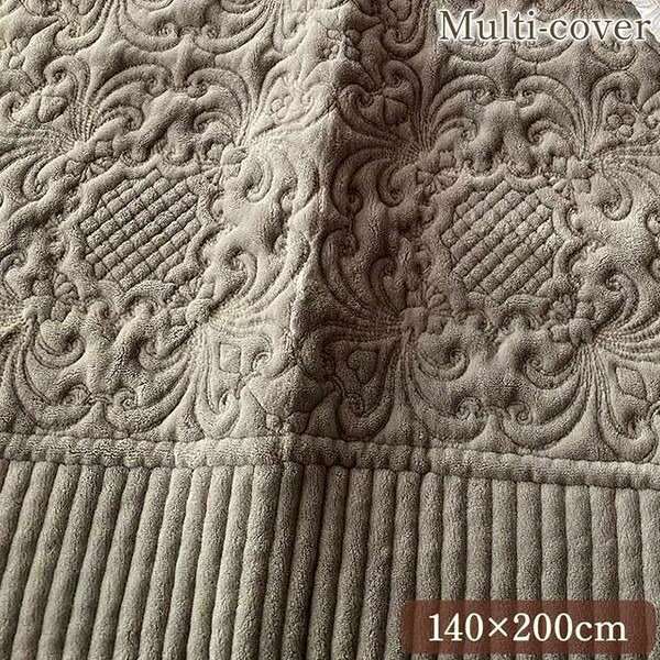 Sofa Covers - ＼本日P6倍!300円クーポン／ アルジョンテグリーズフランネル マルチカバー 140×200cm ソファカバー イスカバーWK1097-N1 フランネル カバー マルチカバー シート ソファシート 椅子カバー キルト アンティーク調 エレガント