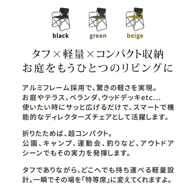 ＼本日P6倍!300円クーポン／ ミドルディレクターチェア 2脚セット エクステリア ガ...