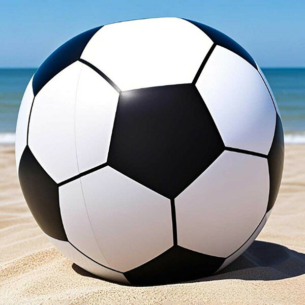 家具 生活雑貨の くつろぎライフのプール 水遊び ビーチボール ビーチボール ジャイアント サッカーボール 150cm 巨大 特大 盛り上がる プール レジャー アウトドア イベント パーティー 公園 ボール｜アングル2