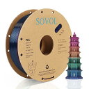 Sovol 3Dプリンター用フィラメント PLA シルクフィラメント マルチカラー 1.75mm径 寸法精度+/- 0.03 mm 正味量1KG (2.2LBS) 高密度 FDM 3Dプリンター3Dペン用 スプール造形材料PLA樹脂材料