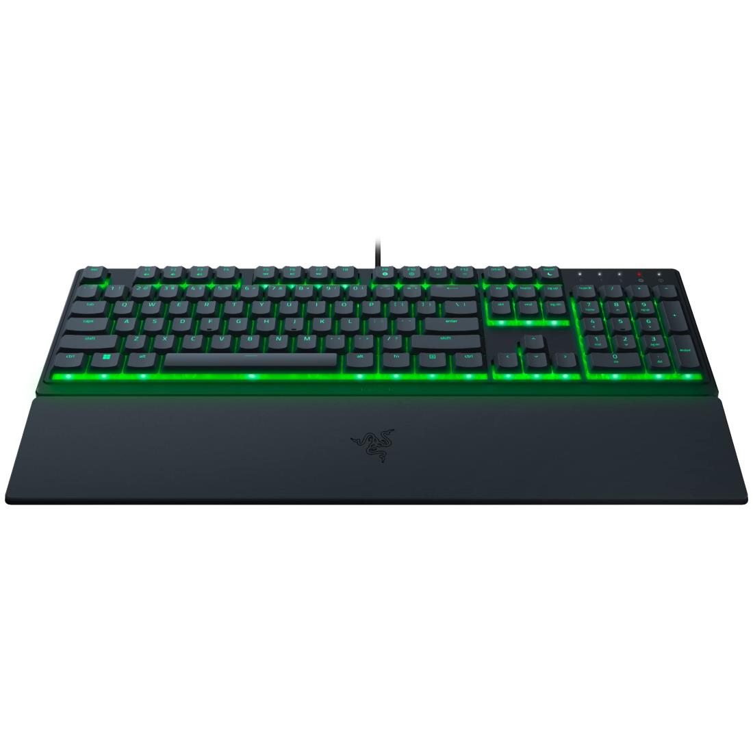 Razer レイザー Ornata V3 X ゲーミングキーボード 有線 薄型 静音メンブレンスイッチ 耐摩耗性と耐傷性を向上したUV コートABSキーキャップ シングルゾーン Chroma RGB 耐久性と耐水性に 設計 エルゴノミックリストレスト付属 英語配列 オルナタ ブイスリー エックス【日本