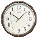 セイコークロック(Seiko Clock) 掛け時計 電波 アナログ 茶メタリック 305×305×47mm KX274B