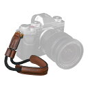 SMALLRIG カメラリストストラップ 汎用 レザー カメラハンドストラップ 調節可能ストラップ Fujifilm X-T5用 DSLR SLR ミラーレス用 ブラウン- 3926