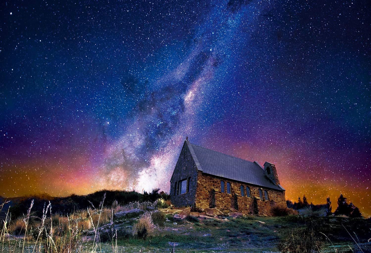 エポック社 300ピース ジグソーパズル 海外風景 輝きの風景 満天の星空 テカポ-ニュージーランド (26×38cm) 28-029 のり付き ヘラ付き 点数券付き EPOCH