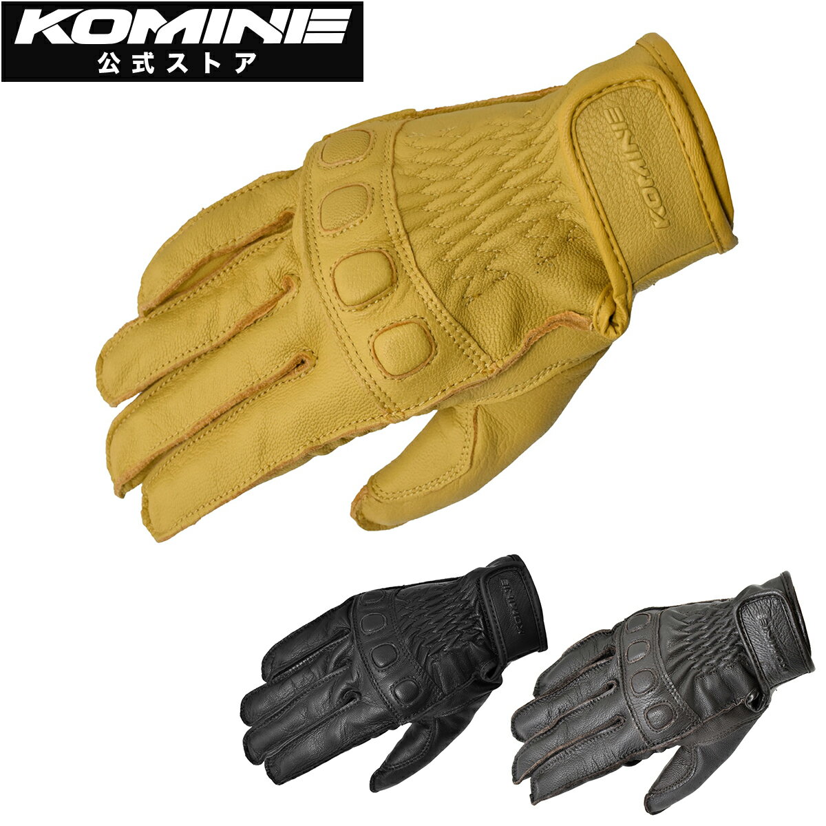 樂天商城 - 【公式】コミネ KOMINE GK-720 ビンテージレザーグローブ バイク バイク用 バイクグローブ レザーグローブ 本革 革 本革 革グローブ 革手袋 レトロ