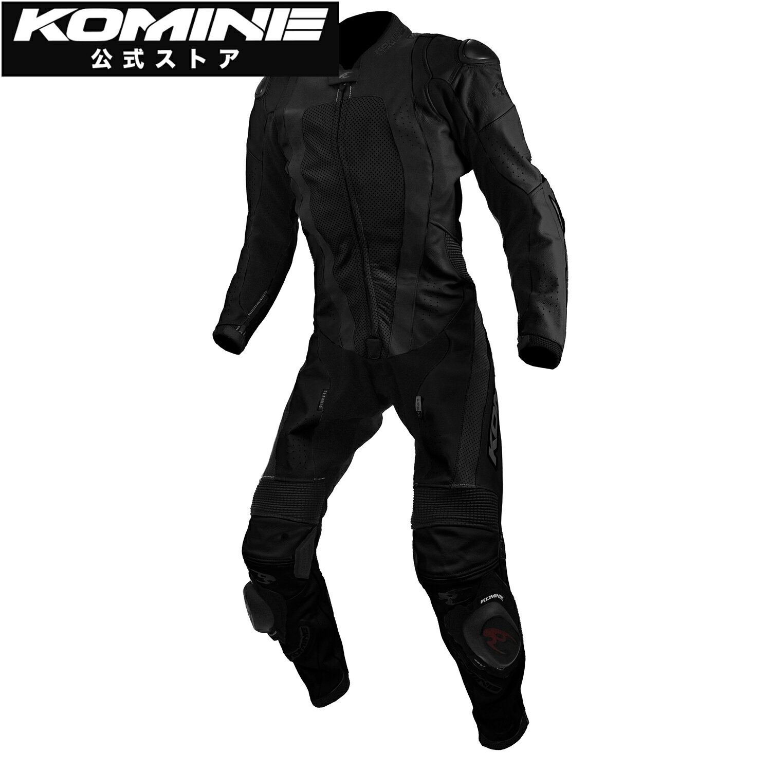 樂天商城 - 【公式】コミネ KOMINE S-54 レザースーツ バイク バイク用 バイクウェア バイクジャケット つなぎ レーシング R-SPEC スライダー レザー 本革 革 MFJ認証