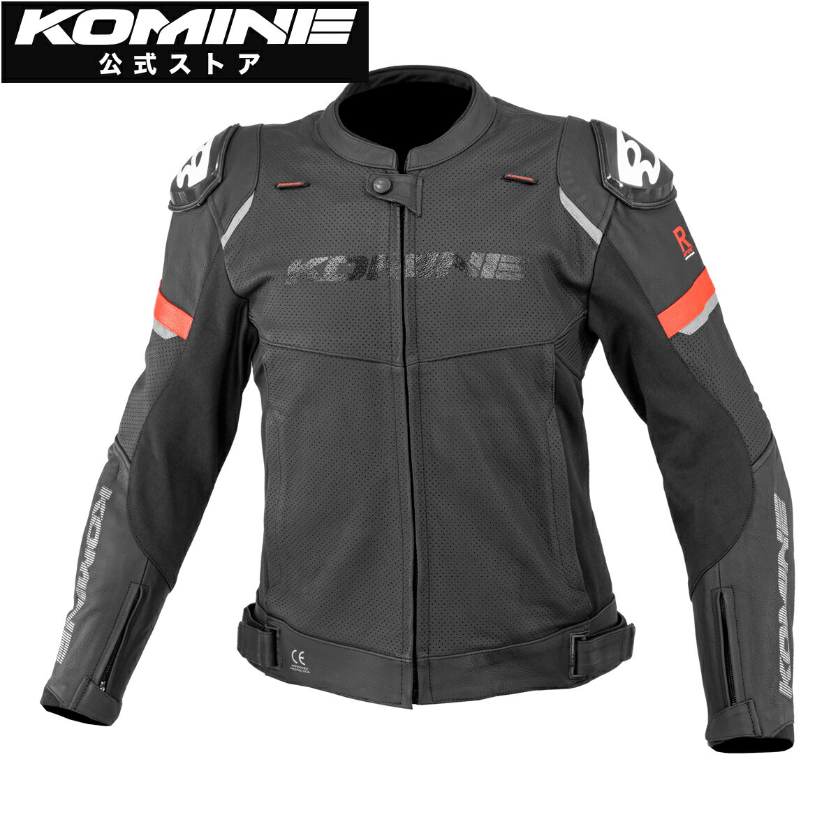 乐天商城 - 【公式】コミネ KOMINE LJ-539 Rスペックスポーツレザージャケット バイク バイク用 バイクウェア バイクジャケット レザージャケット レザー 本革 革 革ジャン プロテクター付属 スポーツ レーシング 春 夏 CEレベル2