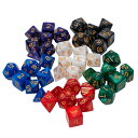 多面体 サイコロ ダイス セット 4面 6面 8面 10面 12面 20面 おもしろい おもちゃ TRPG RPG ボードゲーム すごろく ゲーム 収納袋 つき...