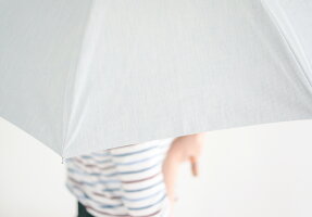 日傘メンズ女性用日傘ブランド小宮商店晴雨兼用傘「オーガニックシェード」おしゃれ長傘55cm8本骨一級遮光uvカット紫外線99.99%カット綿コットン黒コーティングストライプかわいい傘専門店小宮商店日本製修理