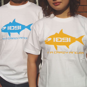 釣り Tシャツ フィッシュ Crazy Angler 1091 コットンTシャツ 入れ食い 