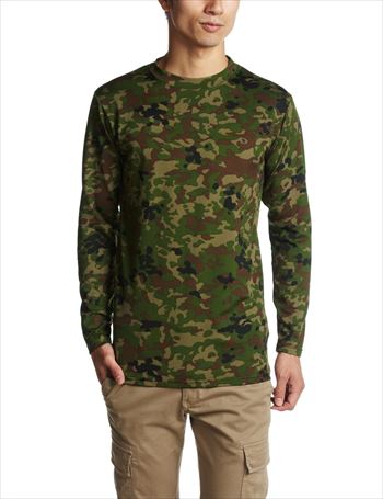 [J.S.D.F]クルーネック長袖Tシャツ[2704][新迷彩][XL][メンズ/ミリタリー/自衛隊 衣料/アンダーウェア][即納]