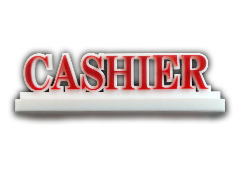 CASHIER　キャッシャー卓上サイン